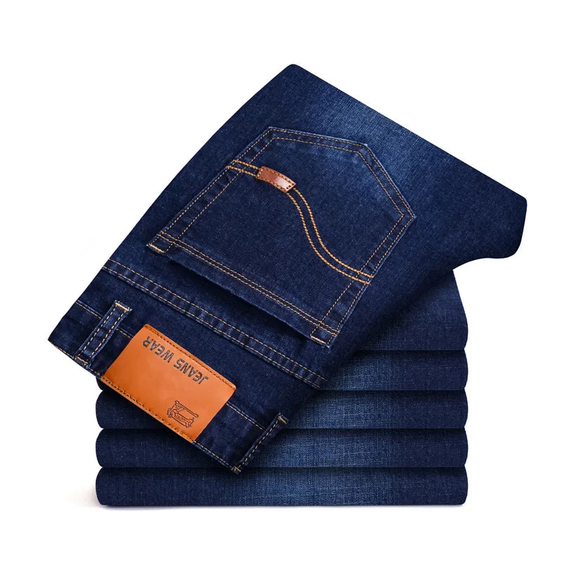 Men's Classic Stretch Jeans – Slim Fit Casual Denim Pants