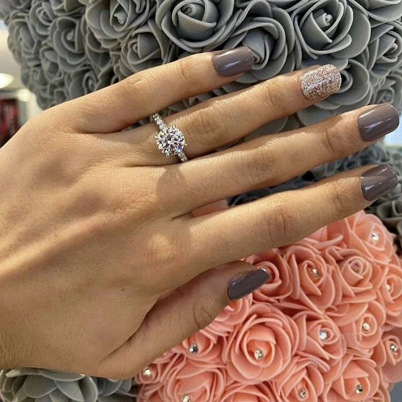 Elegant Cubic Zirconia Ring Set