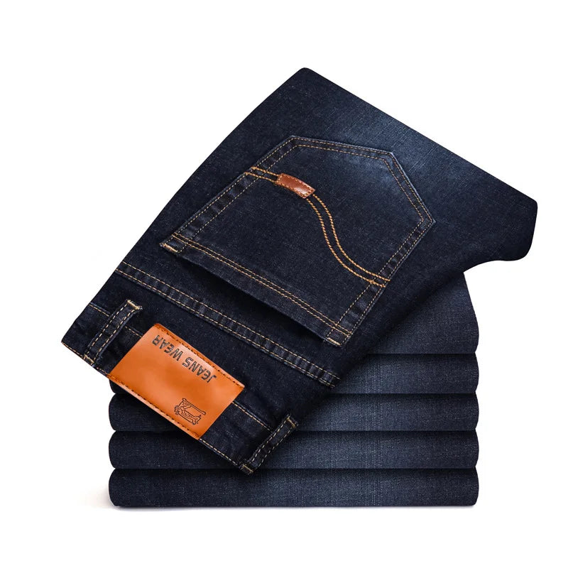 Men's Classic Stretch Jeans – Slim Fit Casual Denim Pants