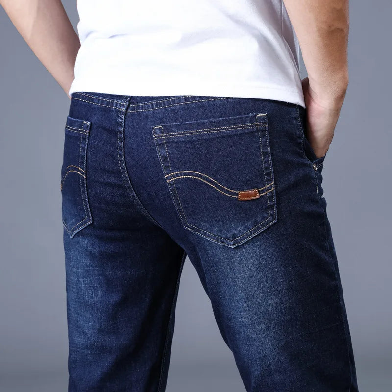 Men's Classic Stretch Jeans – Slim Fit Casual Denim Pants