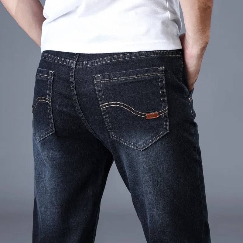 Men's Classic Stretch Jeans – Slim Fit Casual Denim Pants