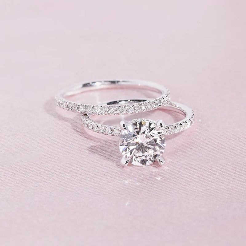 Elegant Cubic Zirconia Ring Set
