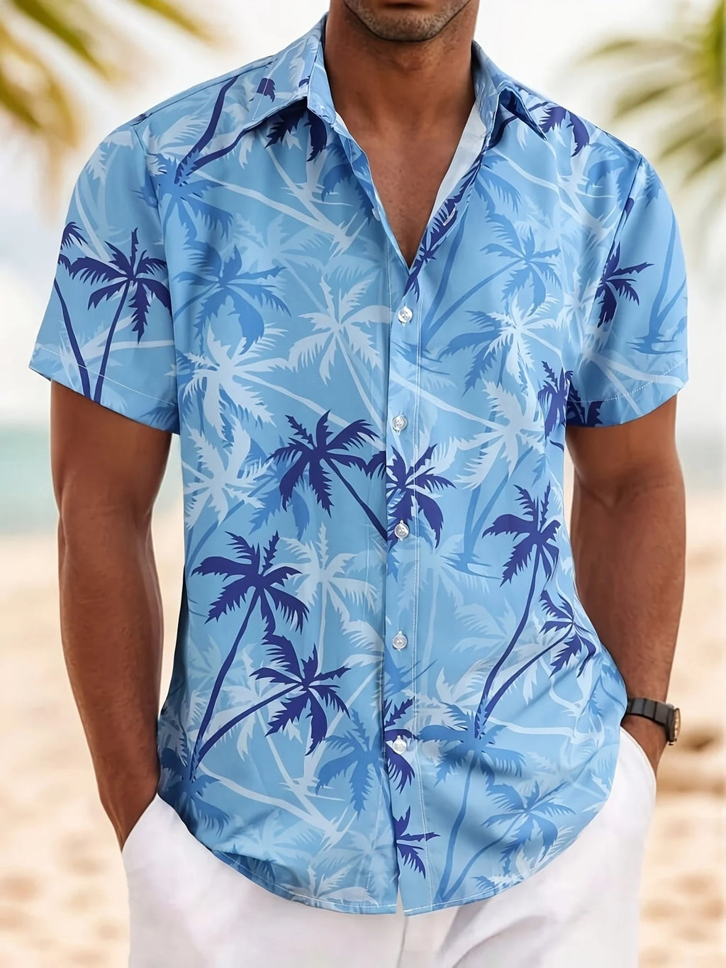 Men's Tropical Hawaiian Beach Shirt