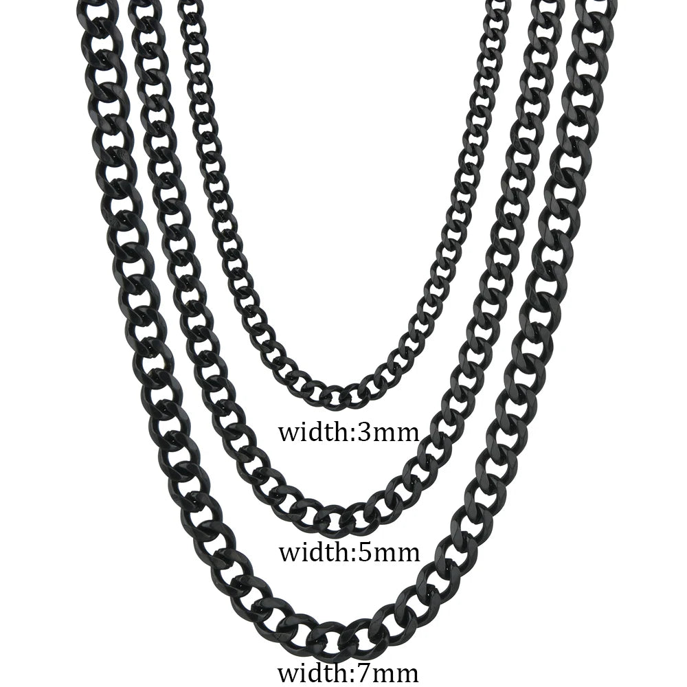 Classic Stainless Steel Cuban Chain Necklace