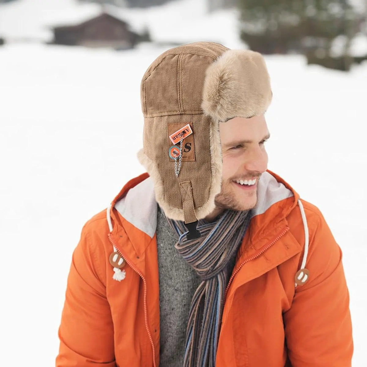 Men's Winter Bomber Hat with Ear Flaps