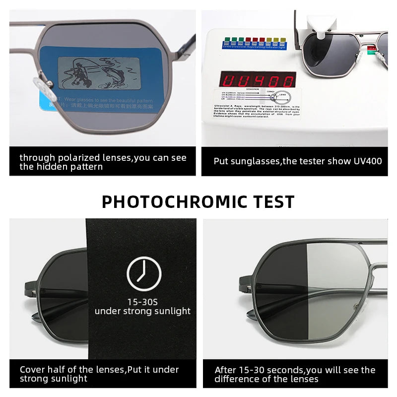 Luxury Photochromic Polarized Sunglasses for Men & Women