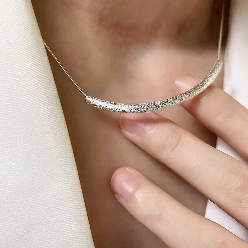 Elegant Snake Chain Bar Necklace