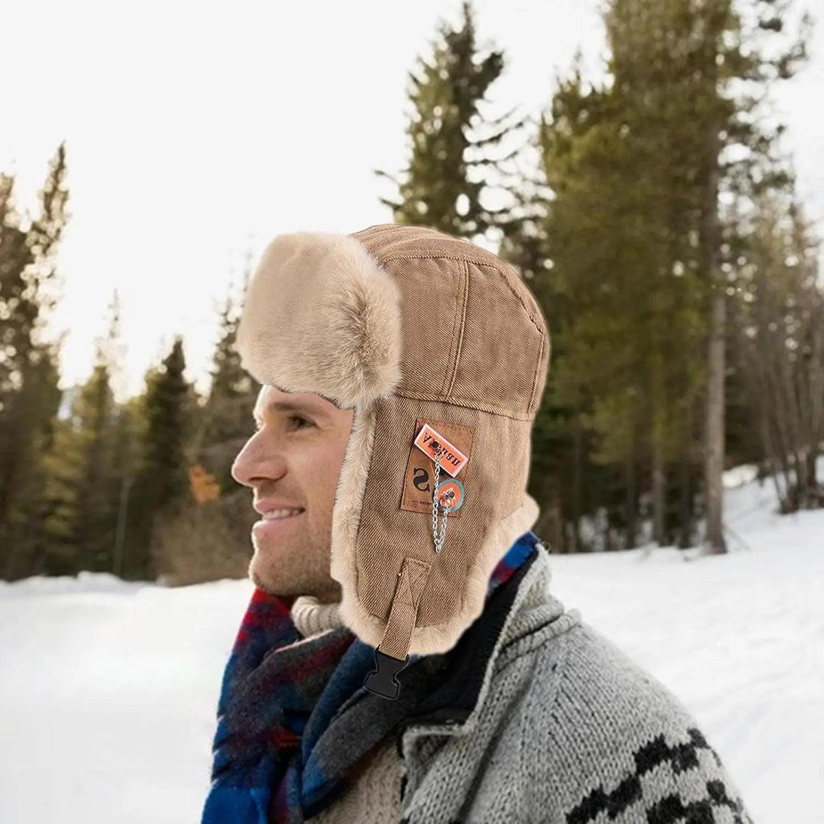 Men's Winter Bomber Hat with Ear Flaps