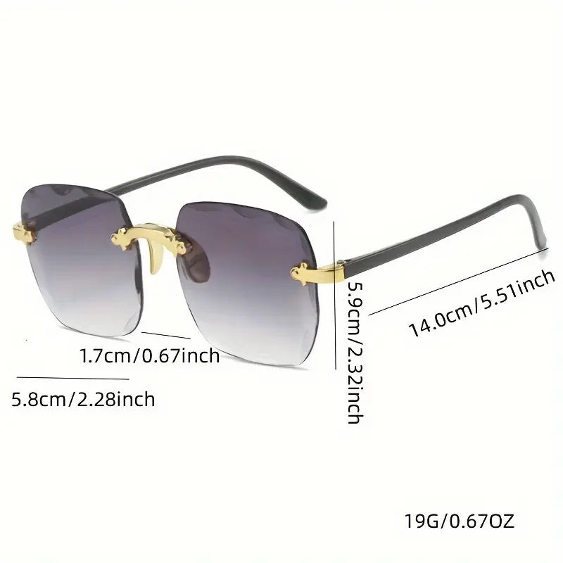 IBEX Luxe Square Rimless Sunglasses – 3 Pack
