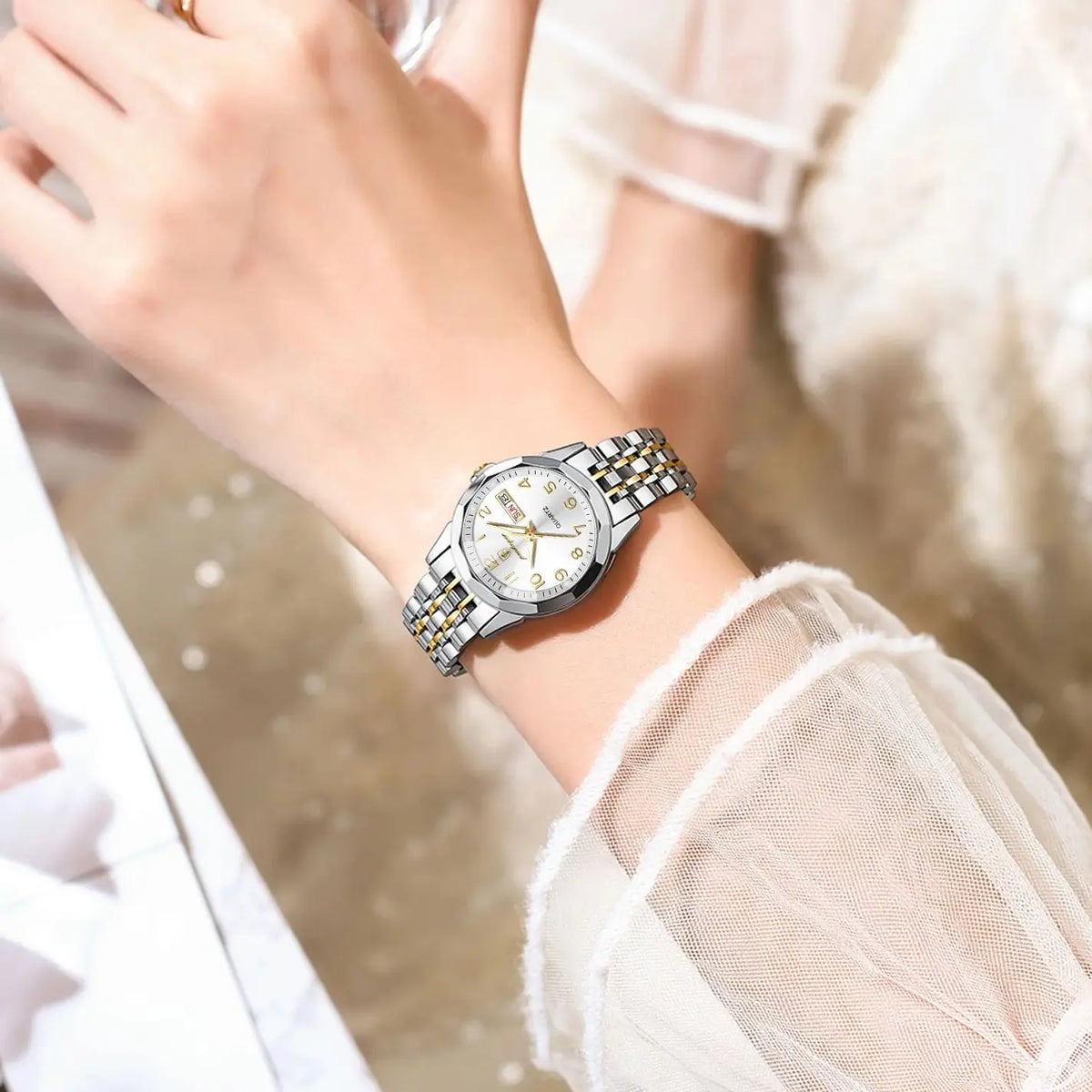 POEDAGAR Luxury Women's Waterproof Quartz Watch | Luminous Stainless Steel Wristwatch