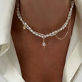 Elegant Pearl Pendant Necklace – Gold & Silver