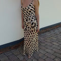 Women's Polka Dot Maxi Dress – Spaghetti Strap Summer Dress