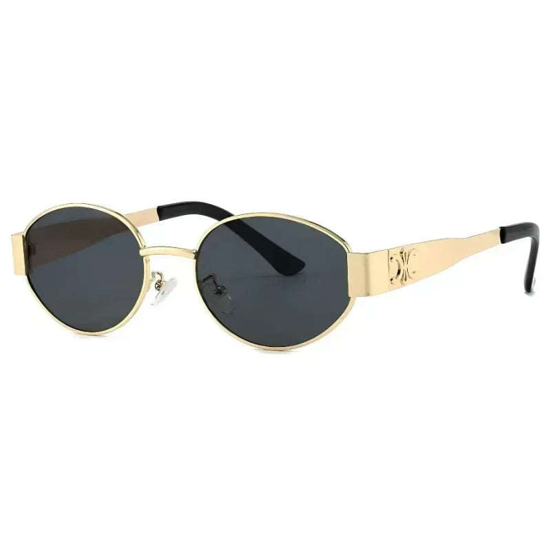 Luxe Oval Metal Sunglasses