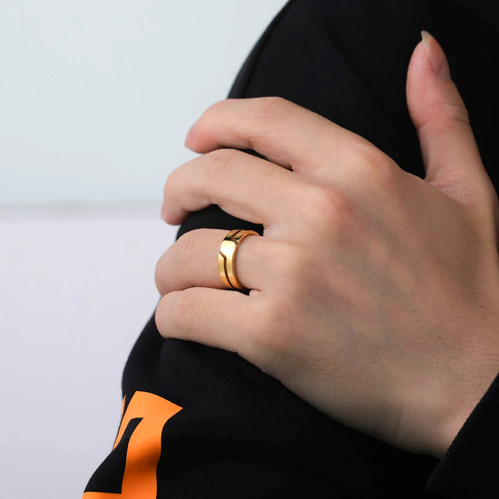Classic Black Stainless Steel Ring | Unisex