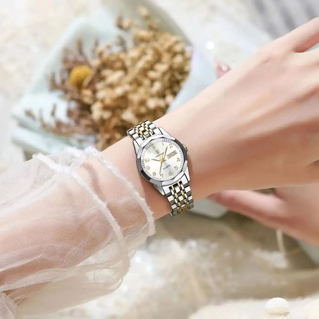 POEDAGAR Luxury Women's Waterproof Quartz Watch | Luminous Stainless Steel Wristwatch