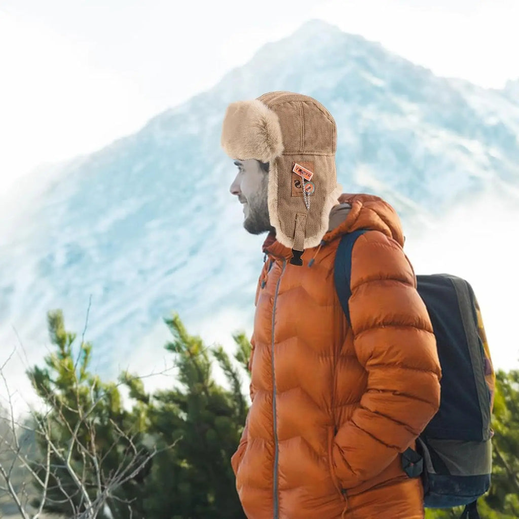 Men's Winter Bomber Hat with Ear Flaps