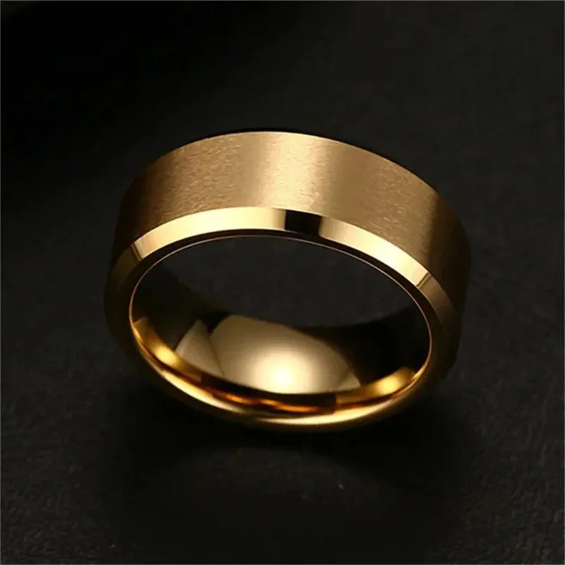 Black Stainless Steel Ring for Men & Women | Minimalist Wedding Band