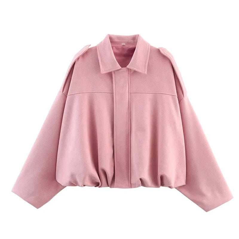 Women's Bomber Jacket – Casual Zip-Up Coat