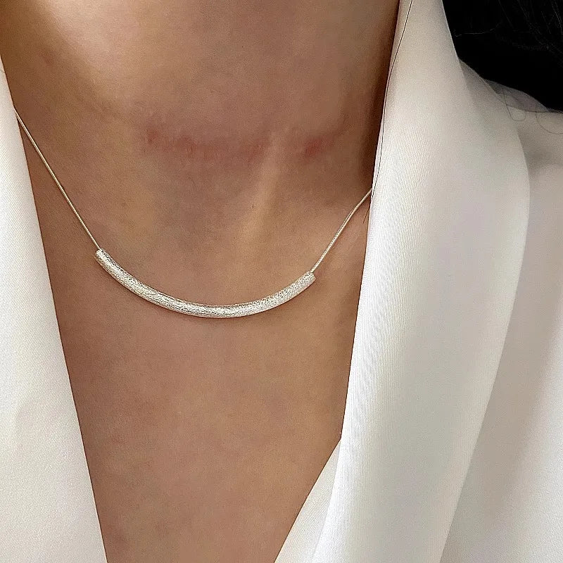 Elegant Snake Chain Bar Necklace