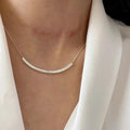 Elegant Snake Chain Bar Necklace