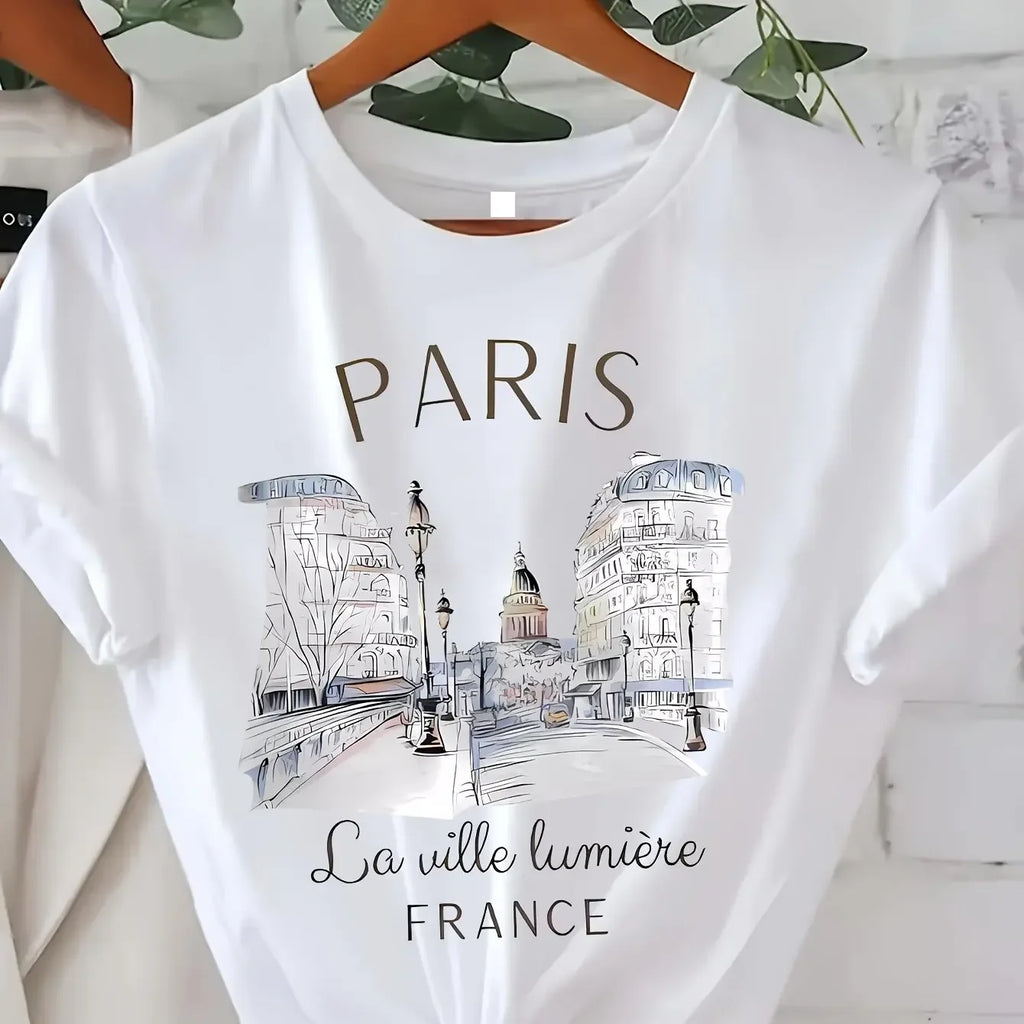 Women's Paris Graphic T-Shirt – Crew Neck