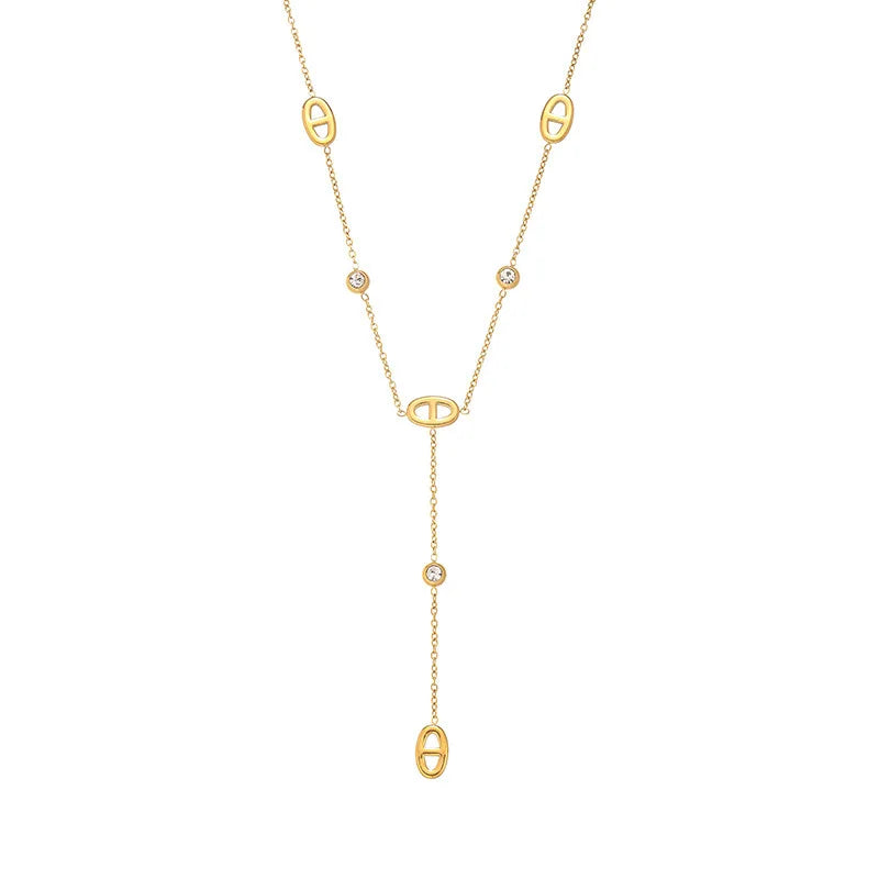 Elegant Stainless Steel Necklace & Bracelet Set