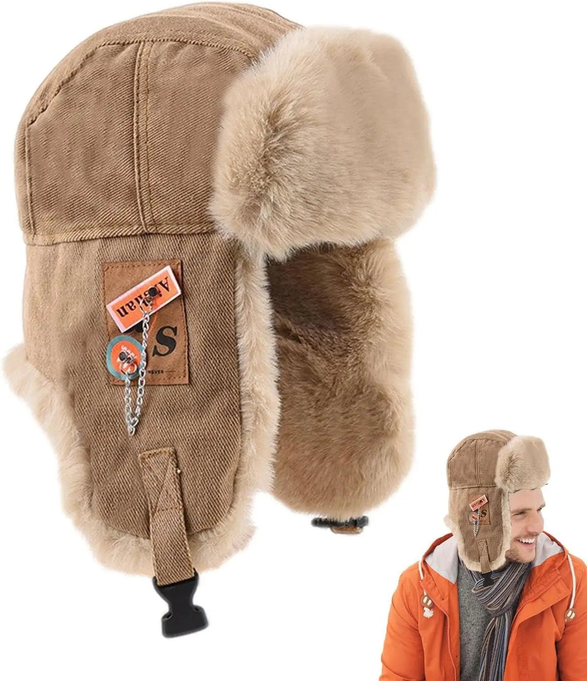 Men's Winter Bomber Hat with Ear Flaps