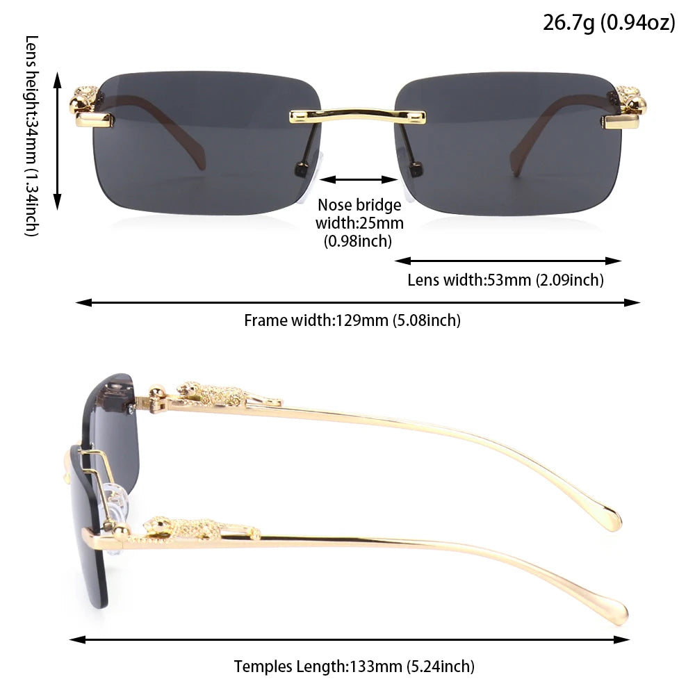 IBEX Rimless Square Sunglasses