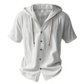 Men's Cotton Linen Short Sleeve Shirt