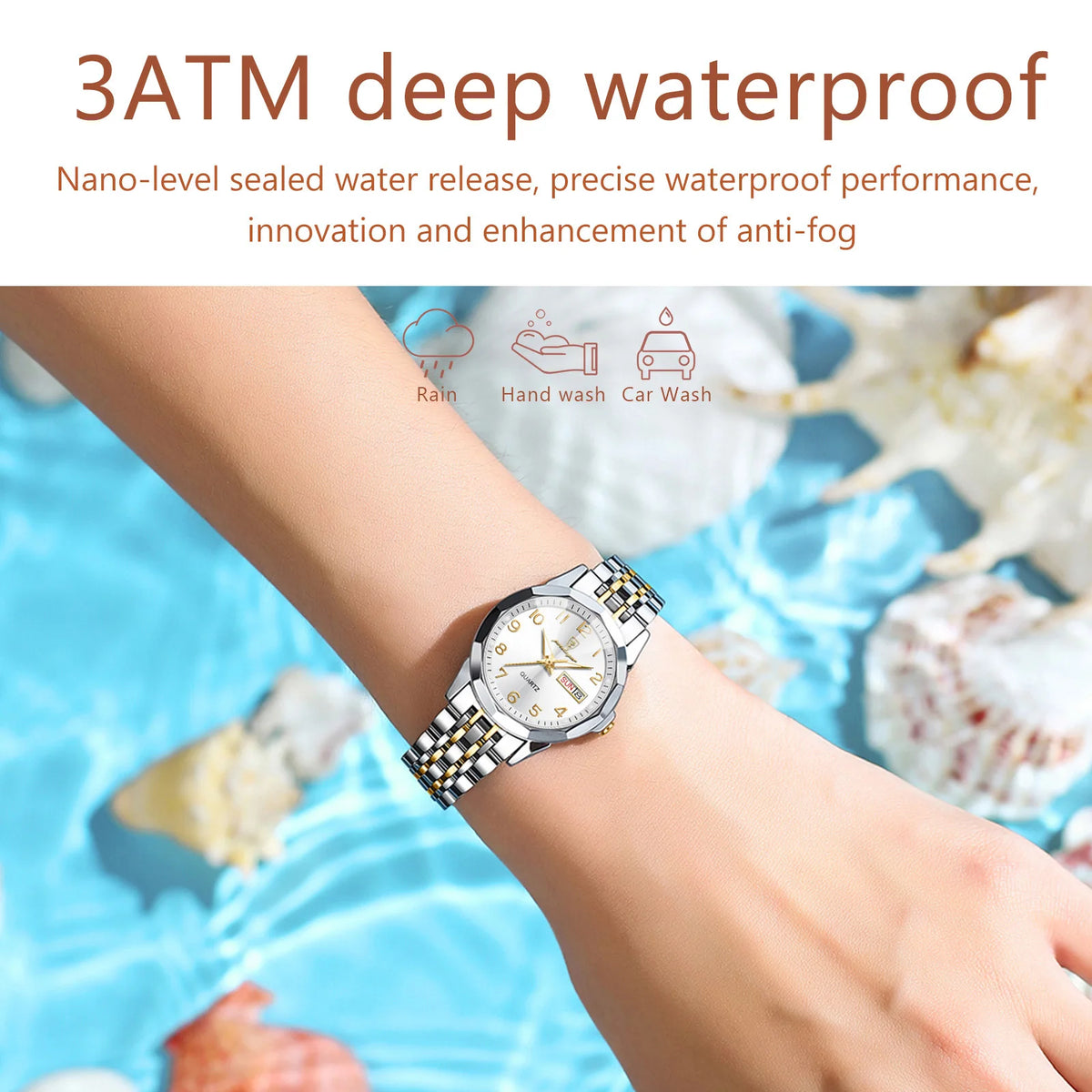 POEDAGAR Luxury Women's Waterproof Quartz Watch | Luminous Stainless Steel Wristwatch