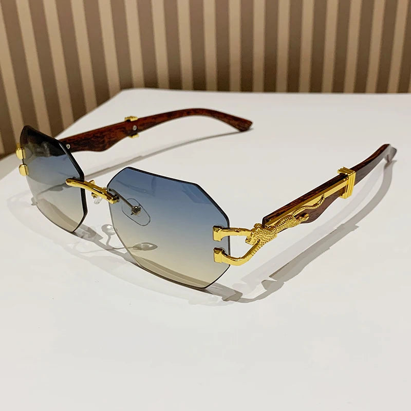 IBEX Hexagon Rimless Sunglasses