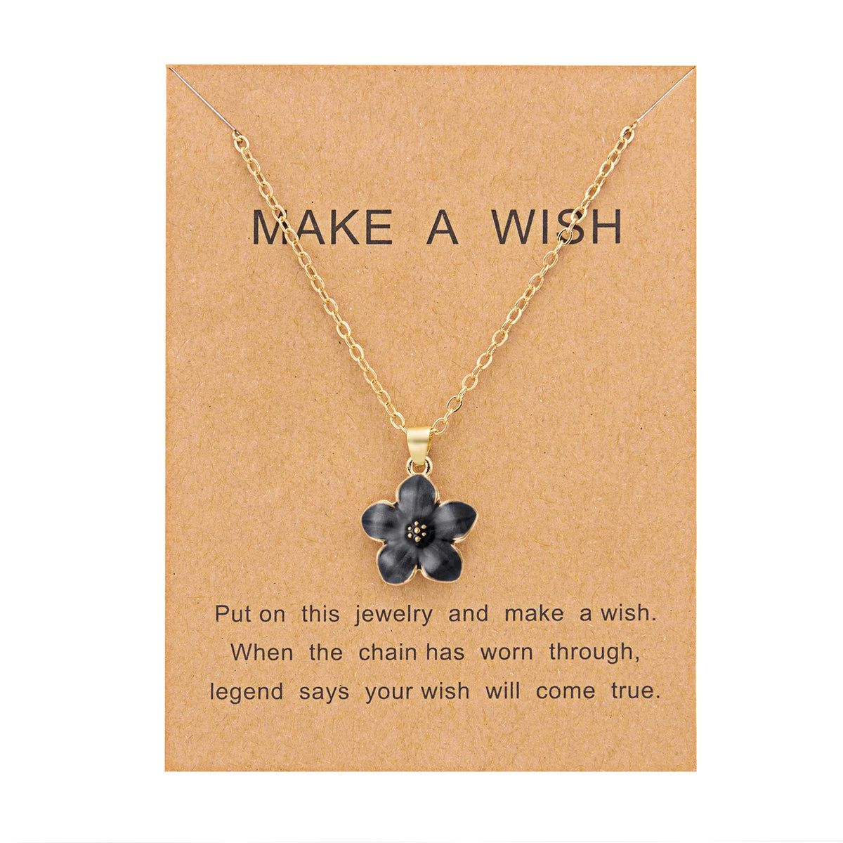 Cherry Blossom Flower Pendant Necklace