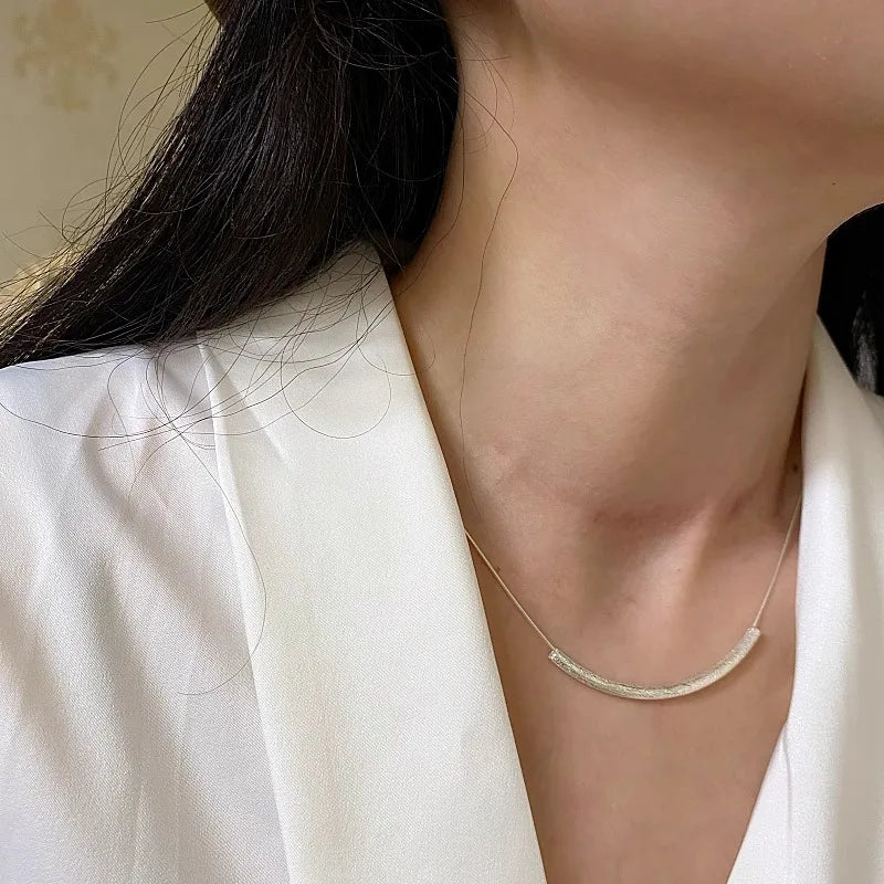 Elegant Snake Chain Bar Necklace