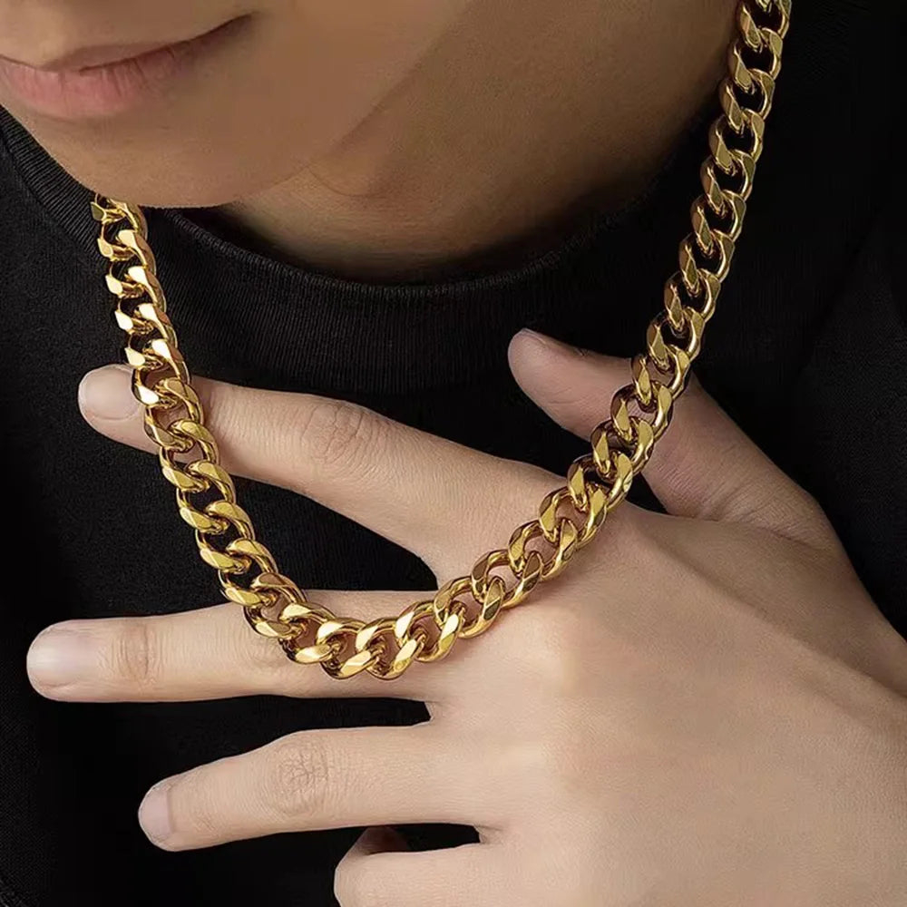 Classic Stainless Steel Cuban Chain Necklace