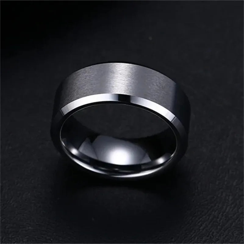 Black Stainless Steel Ring for Men & Women | Minimalist Wedding Band