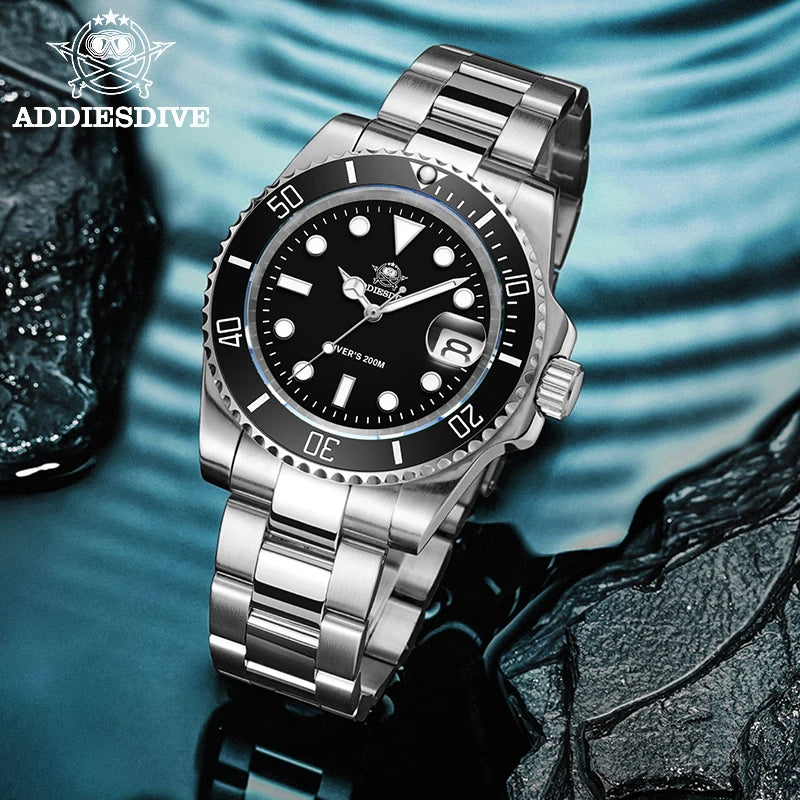 ADDIESDIVE Luxury Stainless Steel Men's Watch