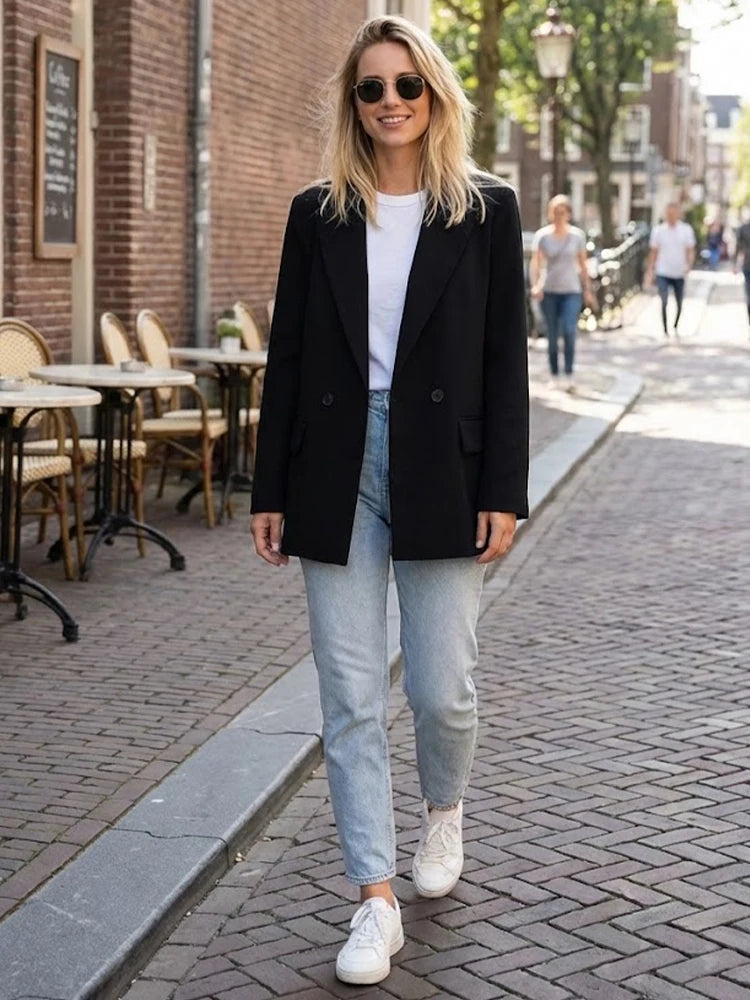 Women's Classic Blazer with Pockets