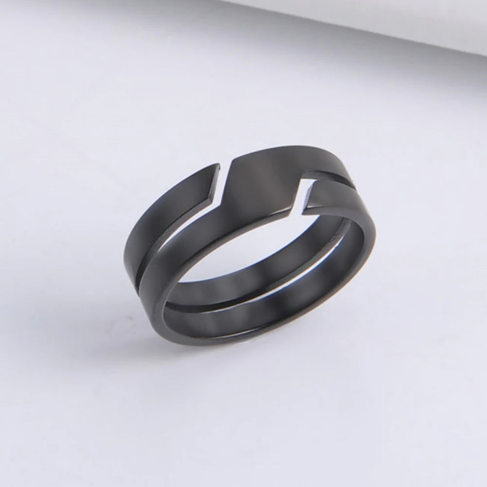 Classic Black Stainless Steel Ring | Unisex