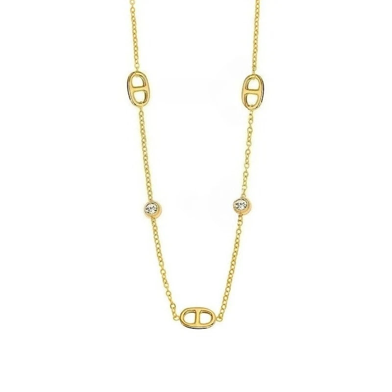 Elegant Stainless Steel Necklace & Bracelet Set