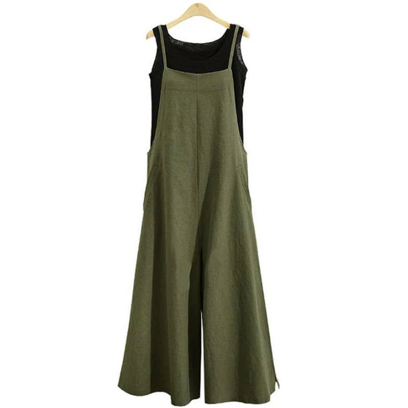 Women's Wide Leg Overalls – Casual Fit