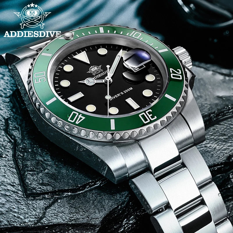 ADDIESDIVE Luxury Stainless Steel Men's Watch