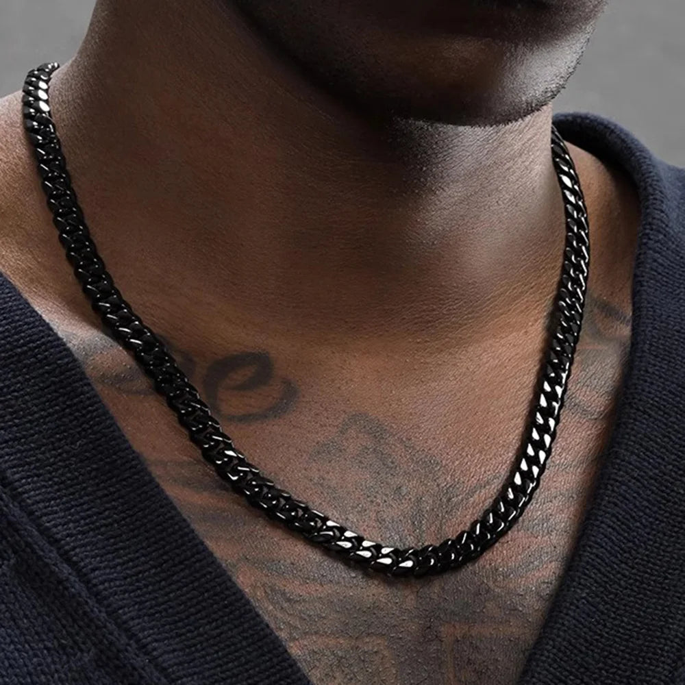 Classic Stainless Steel Cuban Chain Necklace