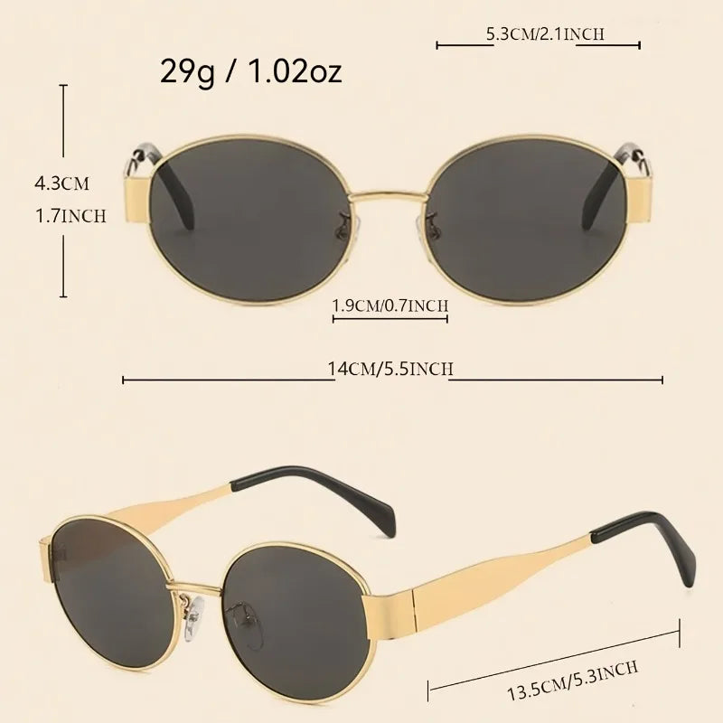 IBEX Luxe UV400 Metal Frame Sunglasses