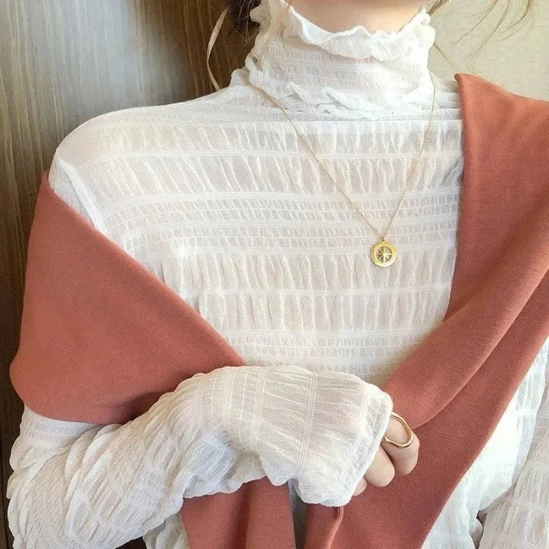 Women's Floral Lace Long Sleeve Top