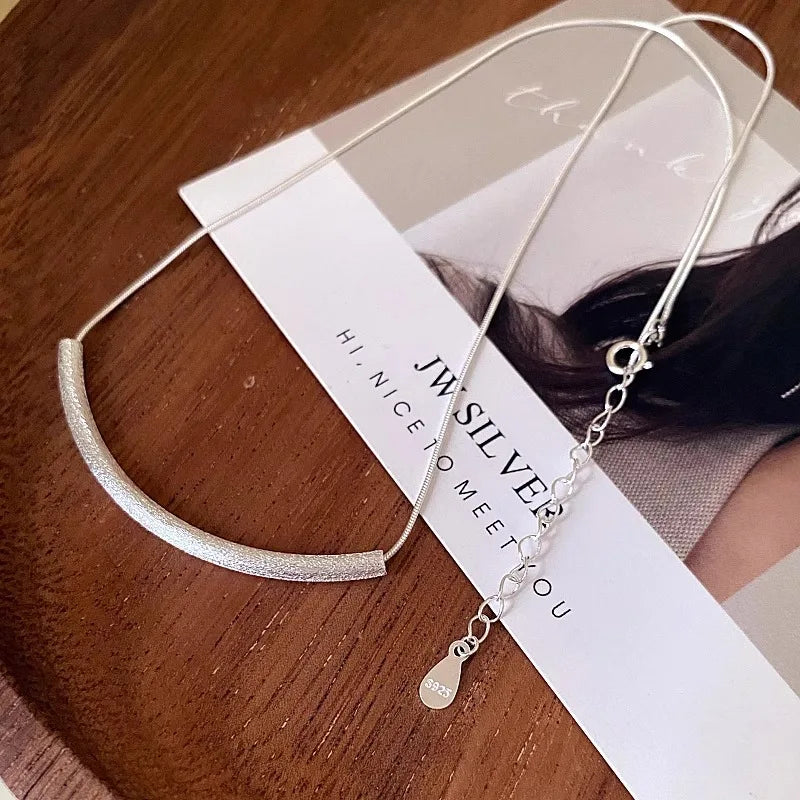 Elegant Snake Chain Bar Necklace