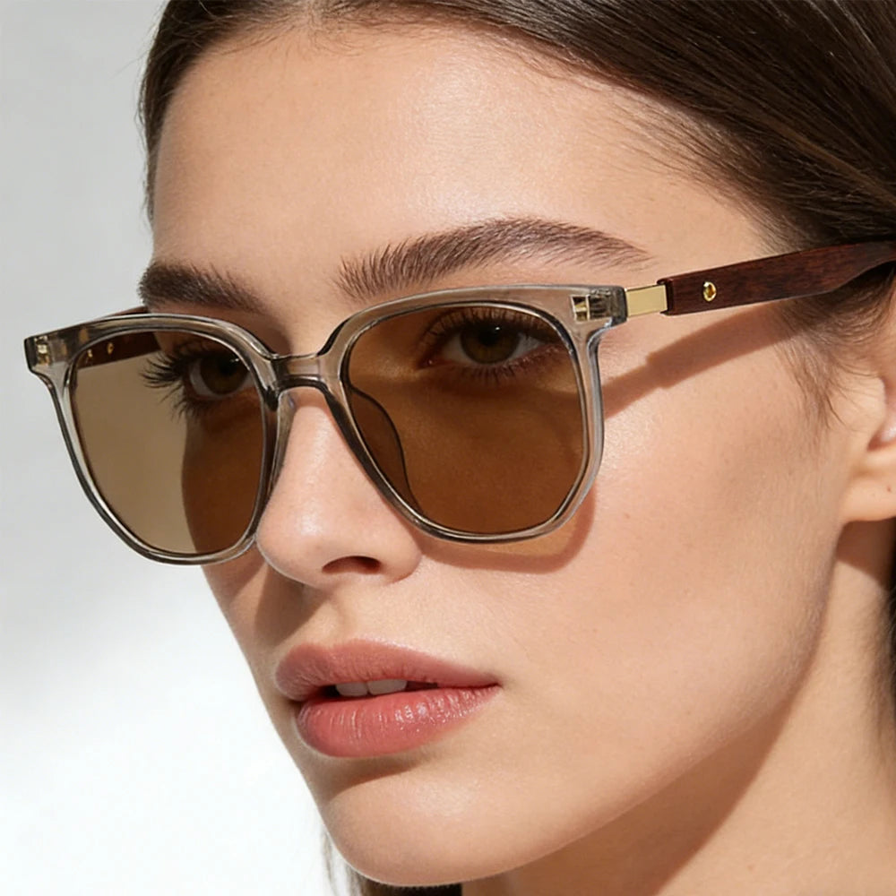 Classic Brown Square Sunglasses – Vintage Style