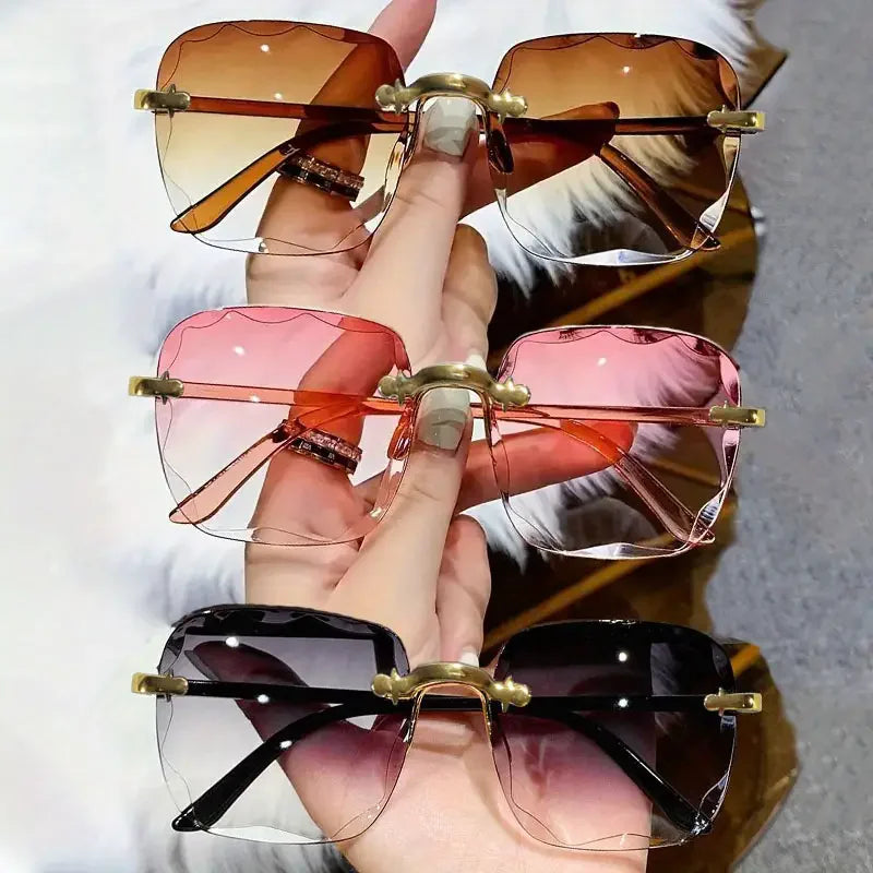 IBEX Luxe Square Rimless Sunglasses – 3 Pack