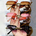 IBEX Luxe Square Rimless Sunglasses – 3 Pack