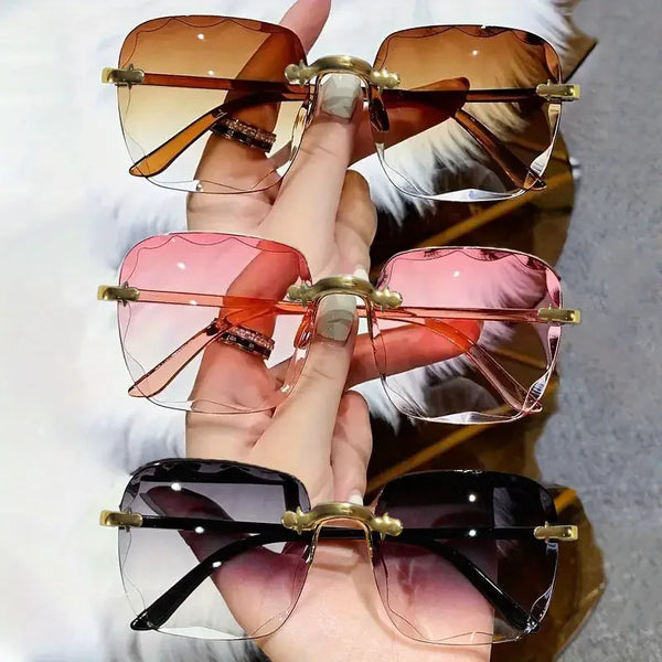 IBEX Luxe Square Rimless Sunglasses – 3 Pack