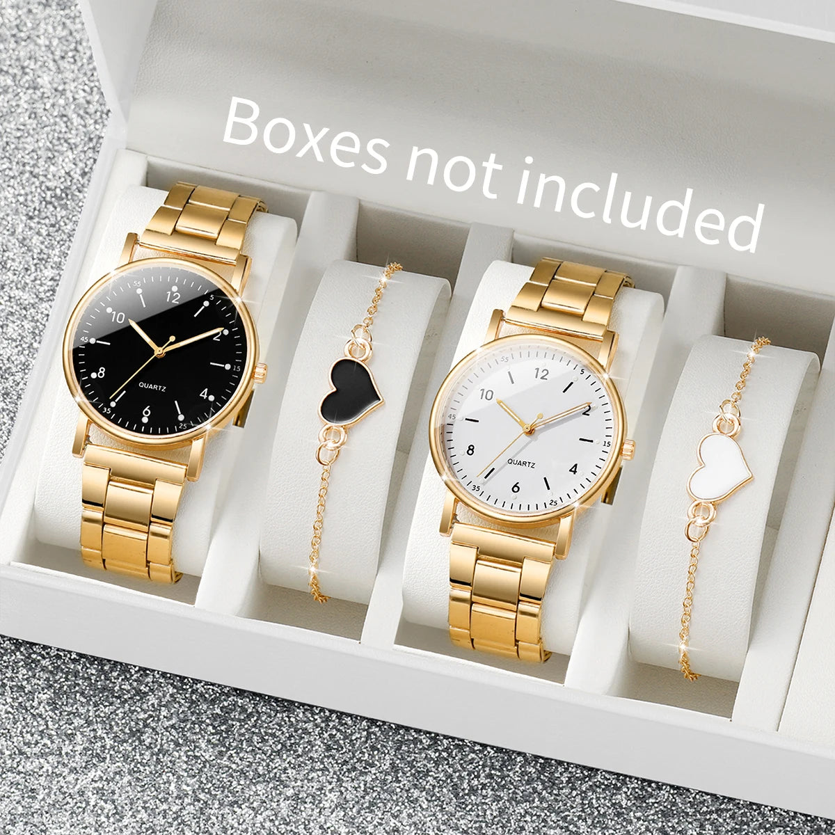 Luxury Women's Arabic Dial Watch & Bracelet Set | Elegant Quartz Wristwatch Gift (2/4 PCS)